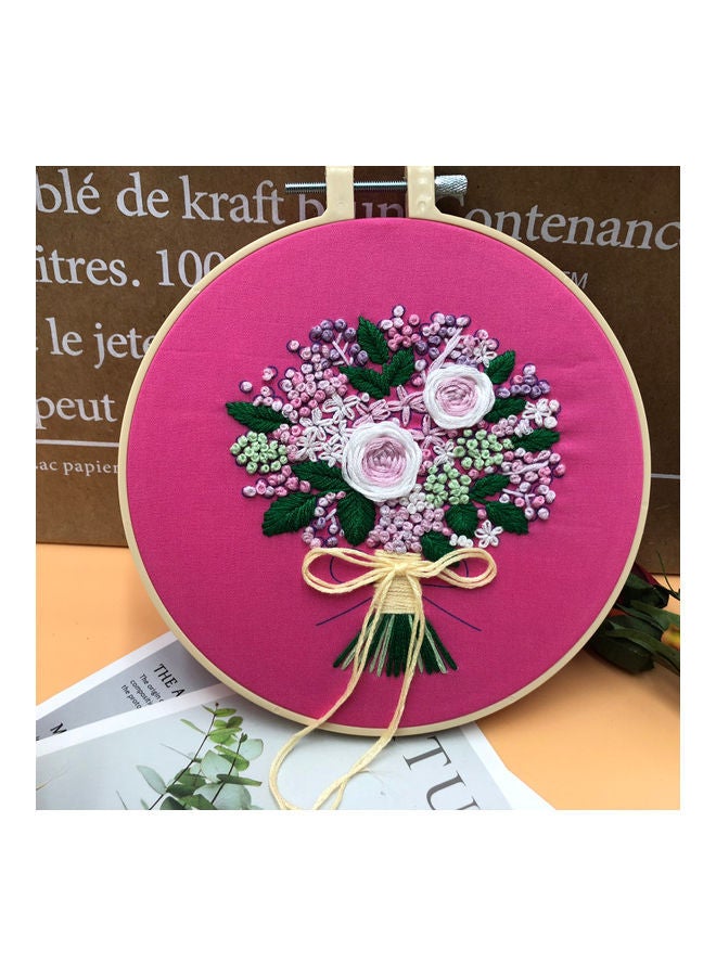 NIBEMINENT Floral Pattern Embroidery Kit for Beginners Multicolour - Image 2