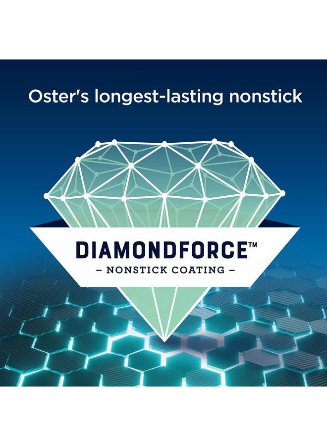 Oster DiamondForce Nonstick XL 5 Quart Digital Air Fryer, 8 Functions with Digital Touchscreen Stainless Steel - Image 2