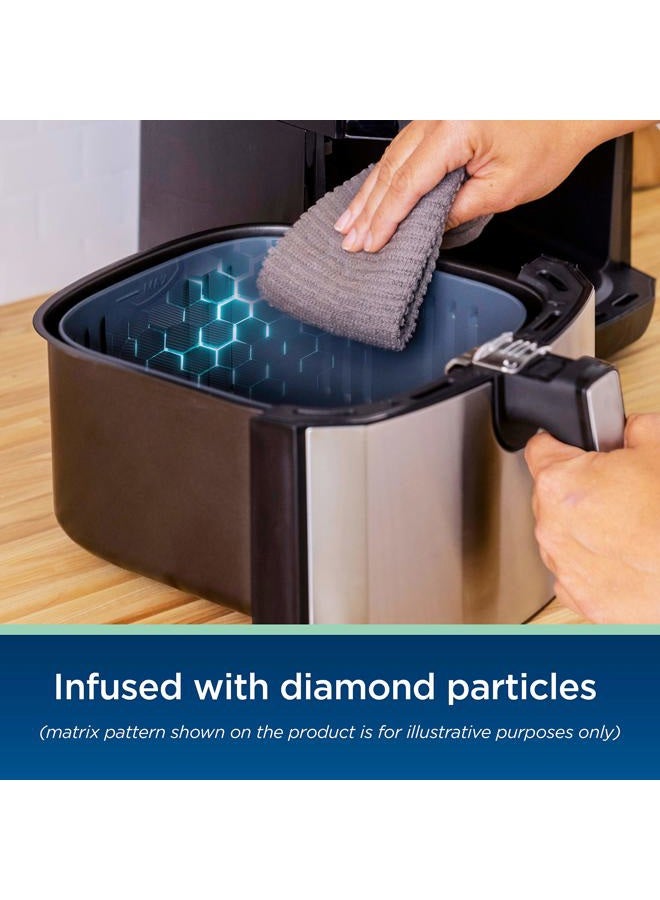 Oster DiamondForce Nonstick XL 5 Quart Digital Air Fryer, 8 Functions with Digital Touchscreen Stainless Steel - Image 3
