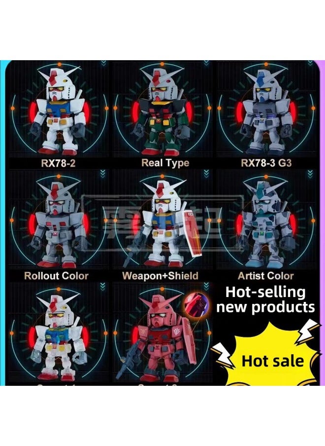 Generic - [China Version] McDonald's Joint Bubble Mart Blind Box Qmsv-mini Joint Wan Dai Yuan Zu Gundam-Color:8 Pieces In A Box [And Unopened] - Image 1