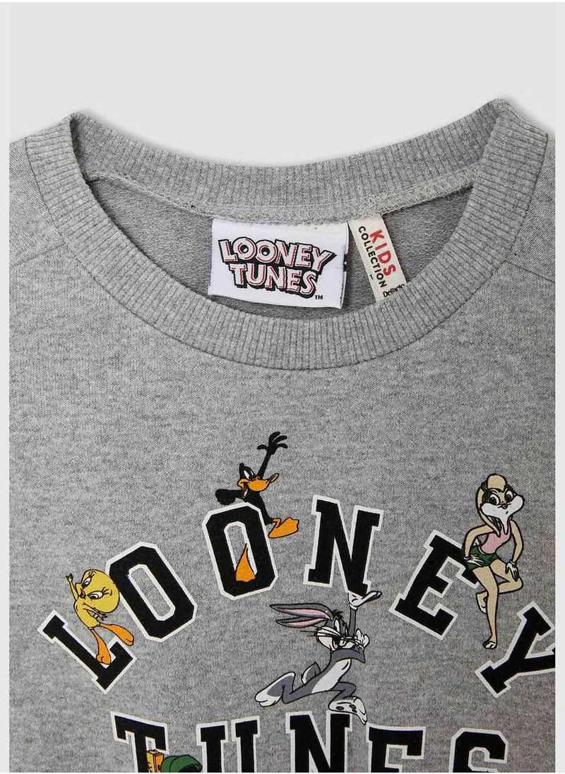 DeFacto Looney Tunes Licenced Long Sleeve Crop Sweatshirt