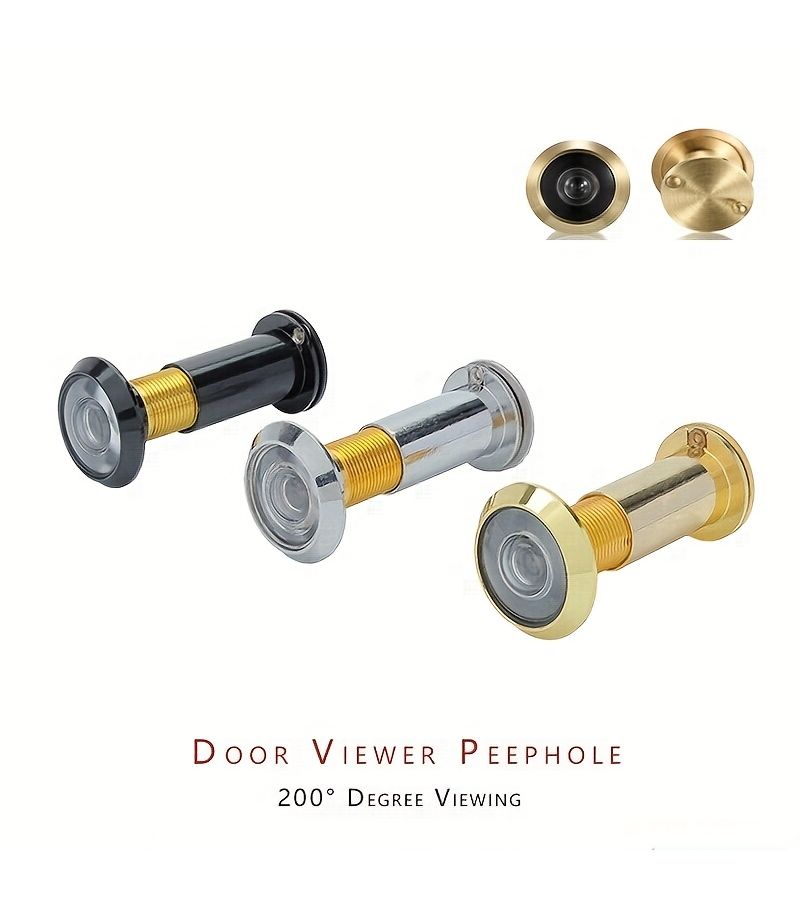 Golden 220 Degree Wide Angle Door Peephole Viewer 30mm Anti Theft Security Lens - Image 5