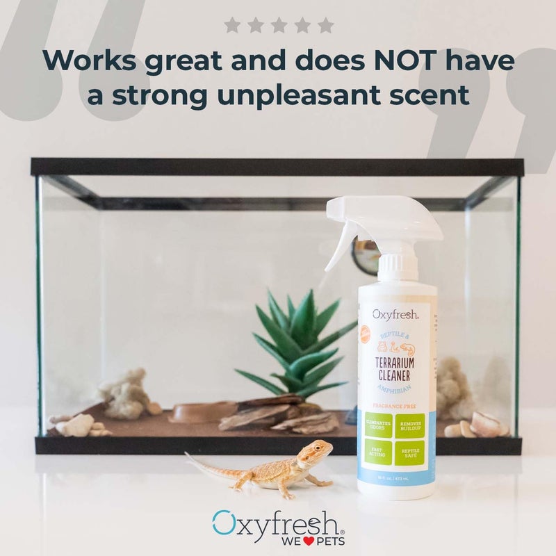 Oxyfresh Premium Terrarium Cleaner - Professional Amphibian and Reptile Terrarium Smell Eliminator - Safe & Quickly Removes Waste & Odors - Streak Free Glass - Bleach Free - Image 4