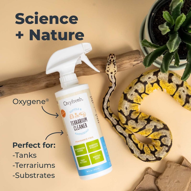 Oxyfresh Premium Terrarium Cleaner - Professional Amphibian and Reptile Terrarium Smell Eliminator - Safe & Quickly Removes Waste & Odors - Streak Free Glass - Bleach Free - Image 5