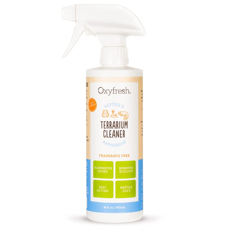 Oxyfresh Premium Terrarium Cleaner - Professional Amphibian and Reptile Terrarium Smell Eliminator - Safe & Quickly Removes Waste & Odors - Streak Free Glass - Bleach Free - Image 1