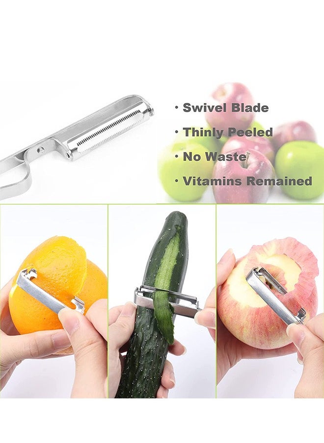 Generic - 8 Super Sharp Blades Stainless Steel Apple Slicer Corer Divider, Professional Apple Slicer Fruit Cutter Upgraded Version, Large Apple Chopper and Divider Pitter Divider, Apple Corer Tool (Green) - Image 1