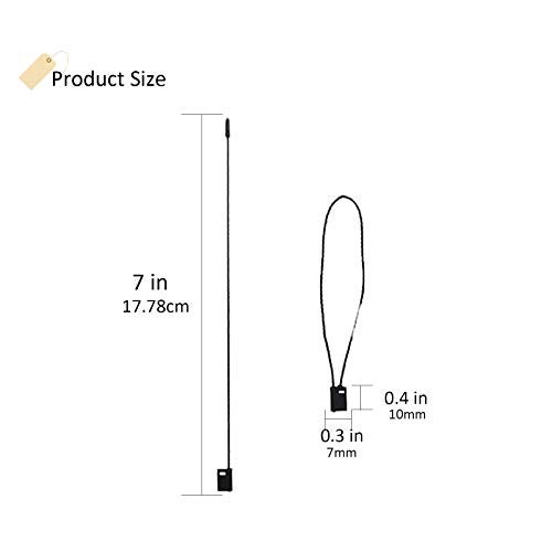 Acuteye 1000Pcs 7-inch Hang Tag String, Nylon Snap Lock Pin Loop Fastener Hook Ties for Clothes Tags, Price Tags, Shoes Snap Lock, Luggage Label, Easy and Fast to Attach(Black) - Image 2