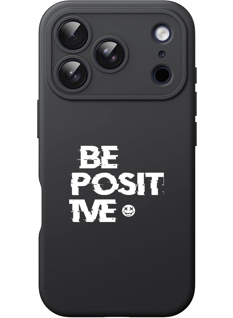 Theodor Protective Slim Fit Case Liquid Silicone Cover with Full Body Protection Anti-Scratch Shockproof Case For Apple iPhone 17 Pro (Black) be positive - White - Image 1