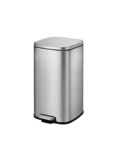 EKO Premium and Elegant Stainless Steel Rectangular Pedal Bin Silver 20 L EK9384MT-20L  - Image 4