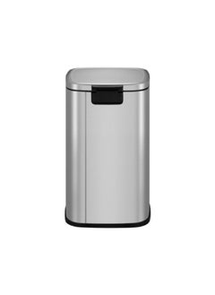 EKO Premium and Elegant Stainless Steel Rectangular Pedal Bin Silver 20 L EK9384MT-20L  - Image 2