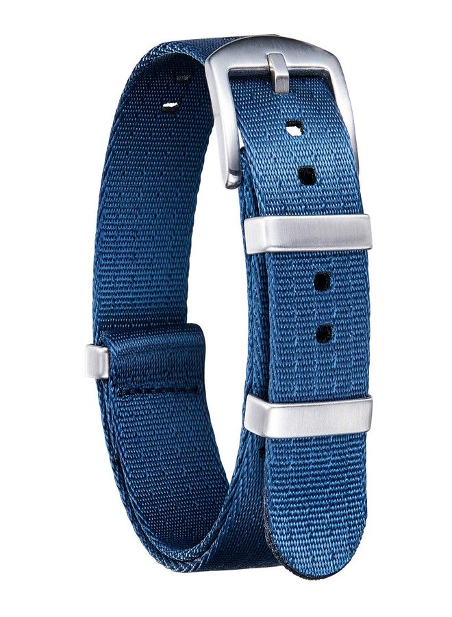 BINLUN Nylon Watch Straps Thick G10 Premium Ballistic Multicolor Replacement Watch Bands with Silver/Black Stainless Steel Buckle for Men Women 18mm 20mm 22mm 24mm（Blue，22mm） - Image 1