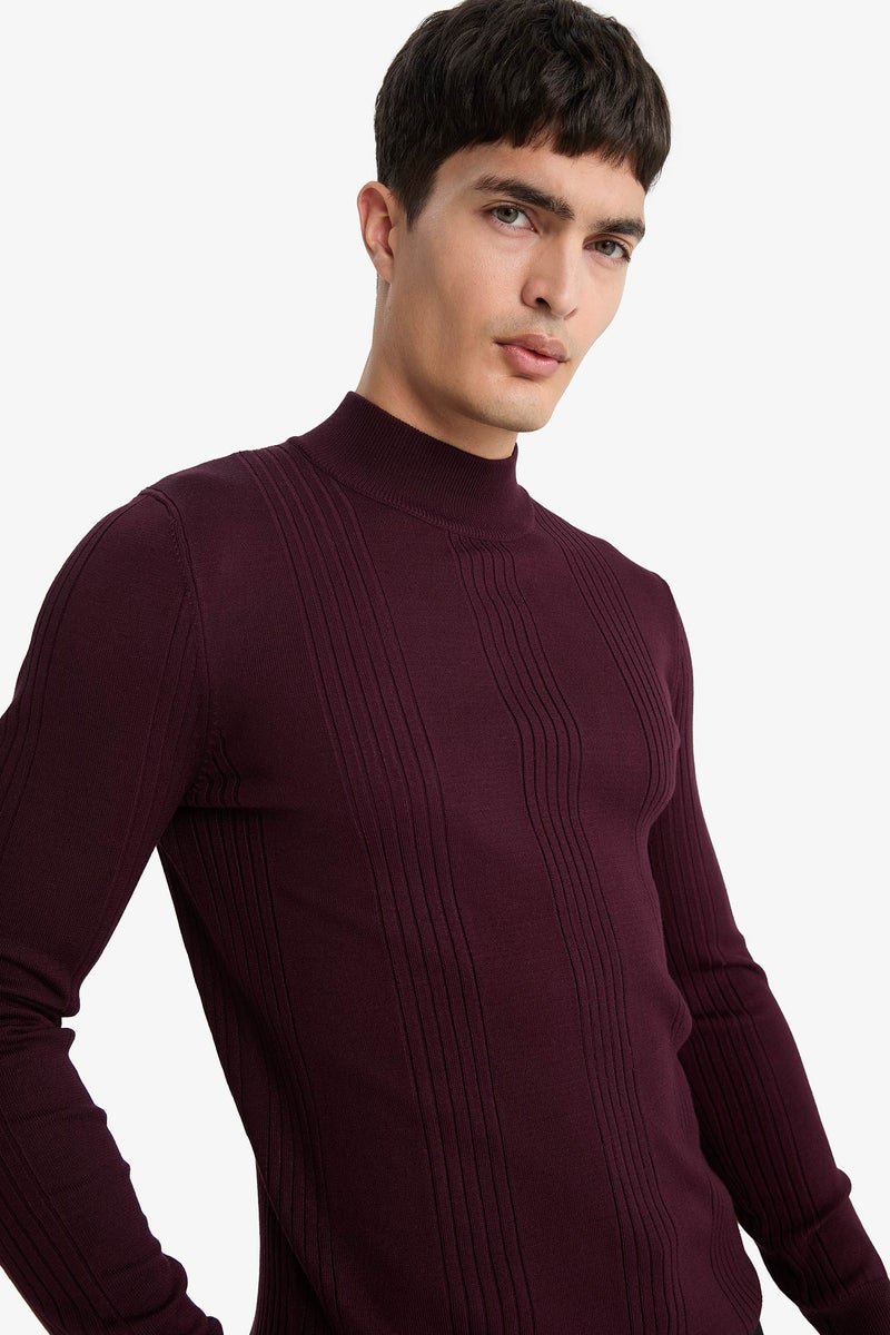 DeFacto Red Man Standard Fit Half Turtleneck Knitwear Pullover Casual - Image 4
