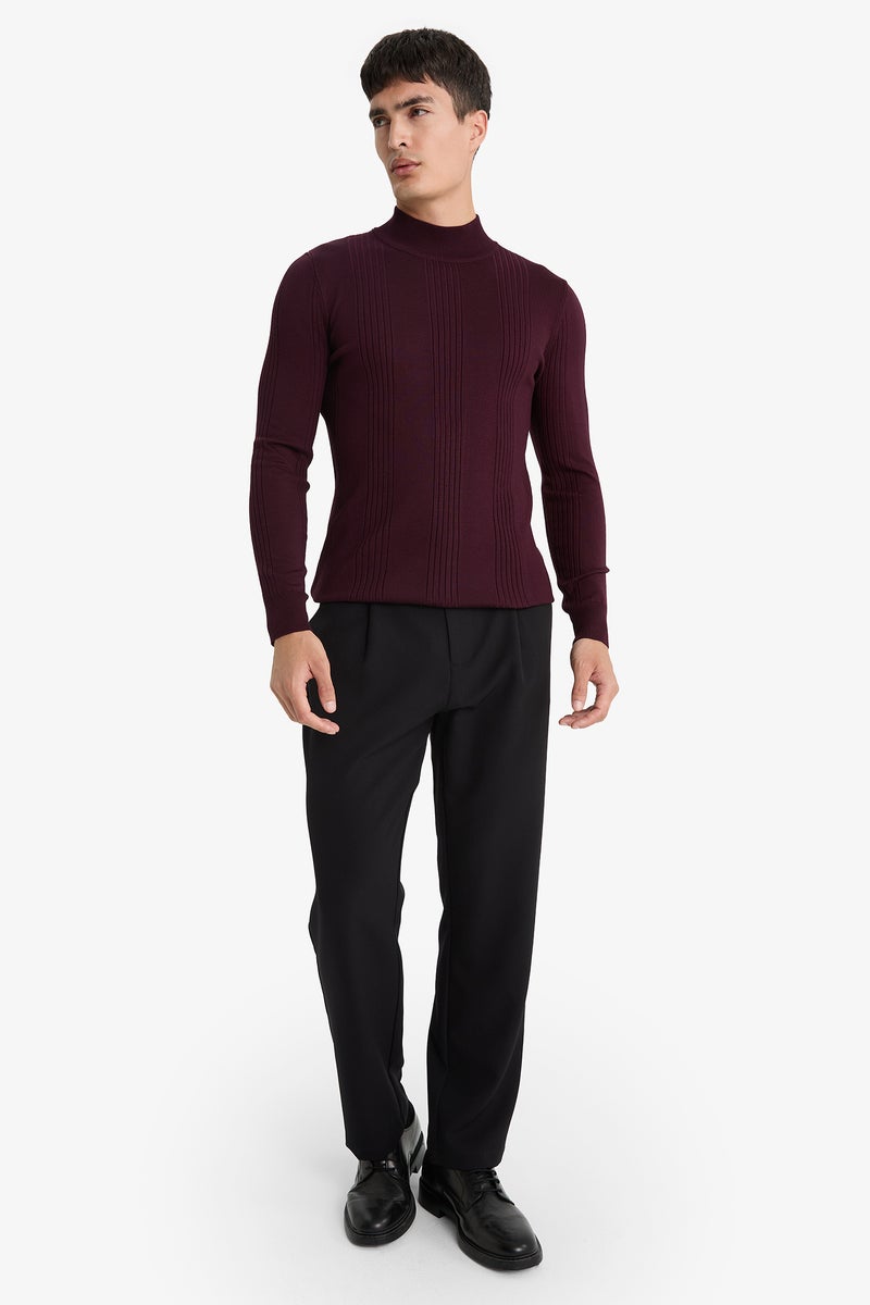 DeFacto Red Man Standard Fit Half Turtleneck Knitwear Pullover Casual - Image 2