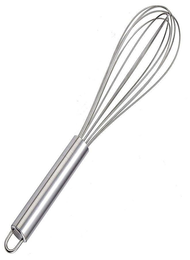 DESCTIDY Stainless Steel Manual Hand Whisk - Balloon Wire Whisk for Mixing, Beating, Whipping & Blending, Kitchen Baking & Cooking - Image 1
