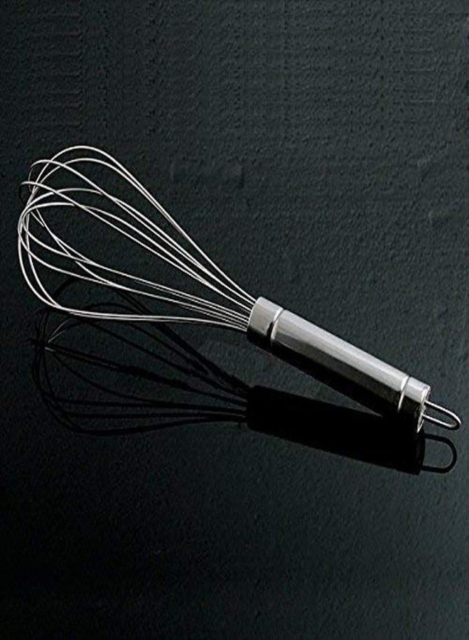 DESCTIDY Stainless Steel Manual Hand Whisk - Balloon Wire Whisk for Mixing, Beating, Whipping & Blending, Kitchen Baking & Cooking - Image 3