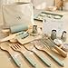 ZICOTO Wooden Cooking Baking Set for Kids Safe Real Kitchen Tools Give Toddlers a Fun Cooking Experience Durable Utensils are Perfect for Gifting to Create Lasting Family Memories - Image 3