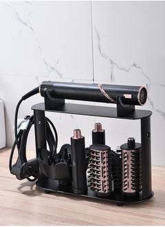 Eworld Storage Holder for Dyson Airwrap Styler Accessories, Features 6 Holes, Long Barrel, Diffuser and Cord Hook for Neat Organization on Countertop in Bathroom, Kitchen and Beyond, Black  - Image 2