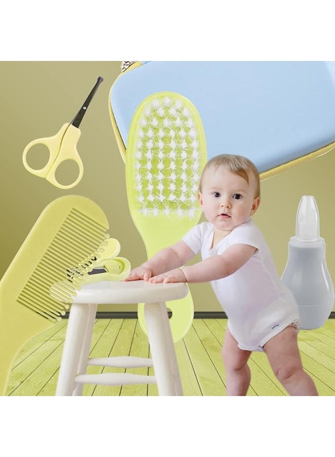 8 Pcs Baby Care Kit,Baby Grooming Kit with with Thermometer, Nasal Aspirator, Toothbrush, Emery Board, Nail Clipper, Scissor, Brush and Comb, Portable Essential Daily Care Bathing Tool for Toddler Infant - Image 3