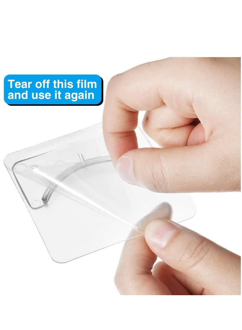 كابتن تيك 6 Piece Adhesive Shower Curtain Rod Holder, Adhesive Wall Mounted Shower Rods Holder Drill-Free Install, Adhesive Rod Mount Retainer, No Drilling, Not Include Shower Curtain Rod - Image 4