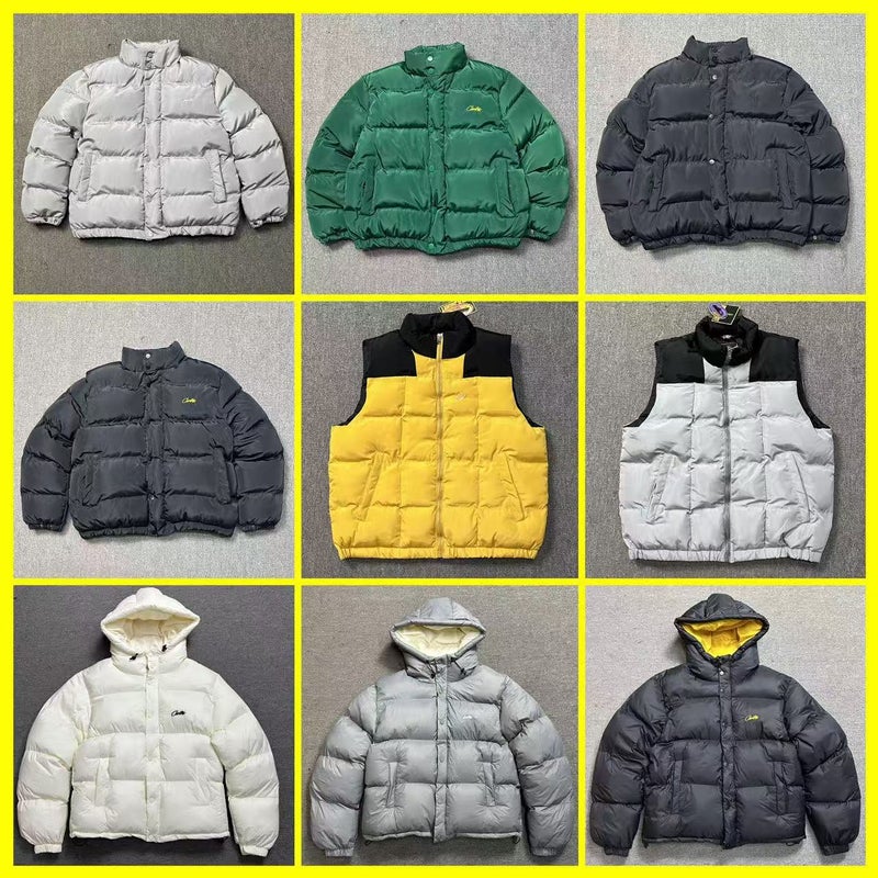 Corteiz Alcatraz Island Men'S And Women'S Thickened Trendy Brand Hooded Loose Couple'S Warm Cotton-Padded Jacket Coat - Image 2