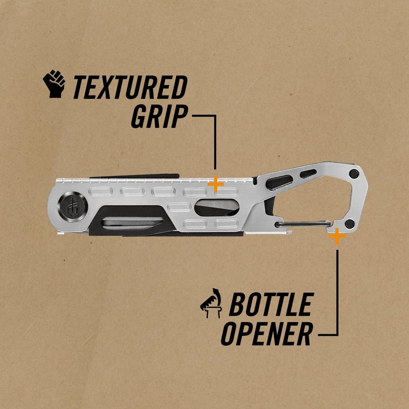 Gerber Gear Stake Out 11-in-1 Multi-tool - 2.2" Plain Edge Blade, Tent Stake Puller, Carabiner Carry - EDC Gear and Equipment - Bronze - Image 2