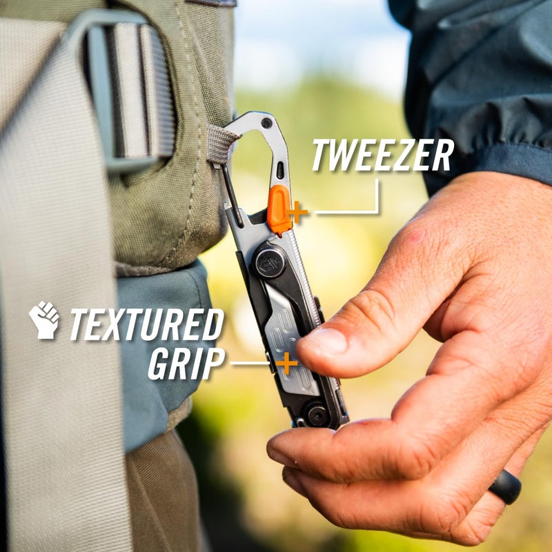 Gerber Gear Stake Out 11-in-1 Multi-tool - 2.2" Plain Edge Blade, Tent Stake Puller, Carabiner Carry - EDC Gear and Equipment - Bronze - Image 5