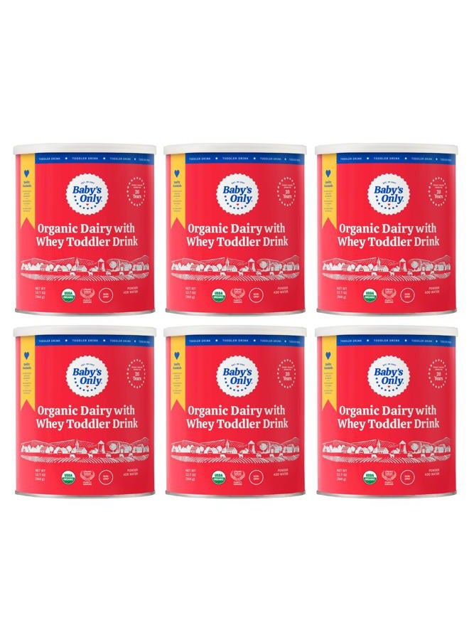Baby's Only Organic Dairy with Whey Toddler Drink, Milk Powder with Extra Whey Protein, Iron, Vitamin D, Toddlers 12 Months Old and Up, Organic Toddler Drink, Easy to Digest, 12.7 oz, 6 Pack - Image 1