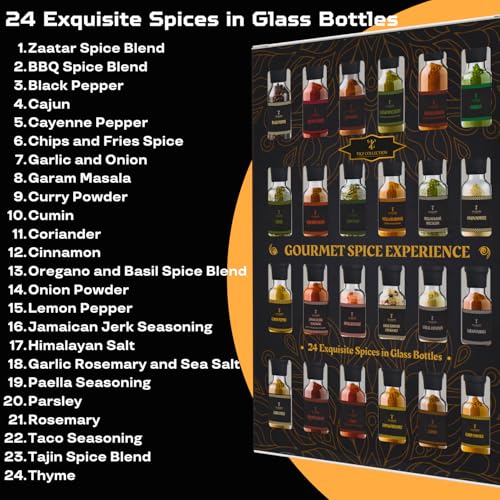 TILZ COLLECTION Spice Gift Set -24 Gourmet Spices For Cooking, Grilling, Rubs, Mixed Spice, Herbs, Spices & Seasonings, All Purpose Seasoning, Cooking Gifts For Men, Women, Birthday, Housewarming Gifts - Image 2