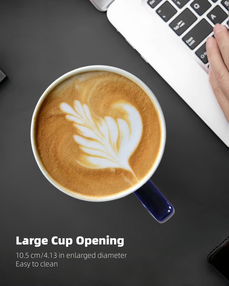 WEOPYCJ Extra Large Coffee Mug 33 oz, Super Big Ceramic Mug with Lid and Handle, Oversized Coffee Mugs Big Tea Mug for Office and Home (Blue) - Image 4