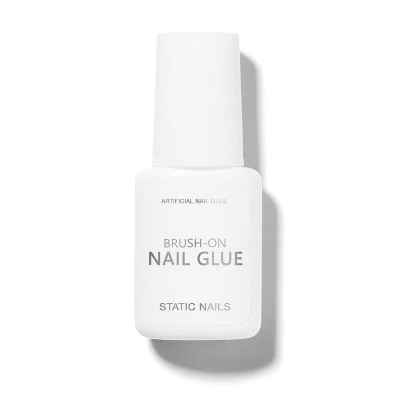 Static Nails Brush On Nail Glue for Press Ons, Pop-Ons, Acrylic/Fake Nails, and Tips | Brush On Applicator for Easy Application | Strong Bond, Mess Free, and Long Lasting Nail Glue - Image 1