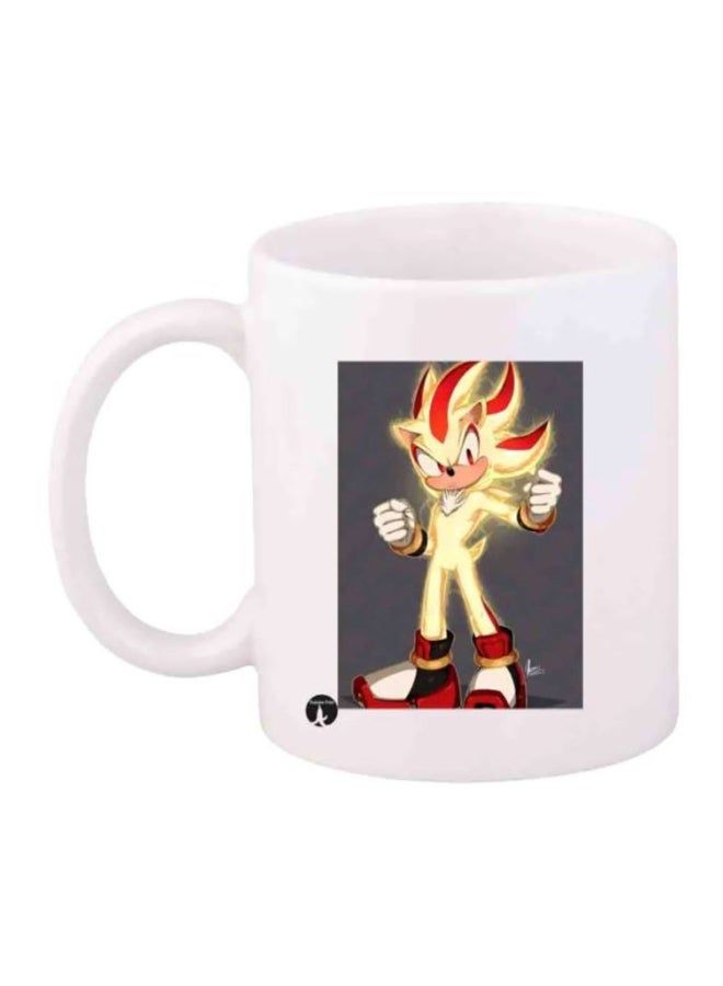 RKN Printed Sonic Mug White/Yellow/Red - Image 1