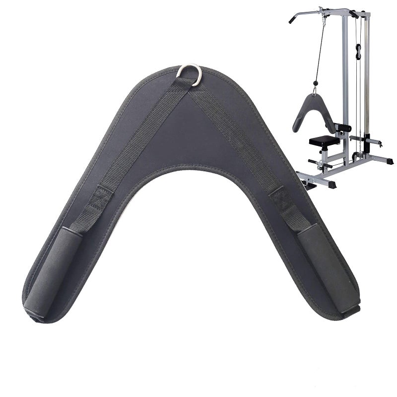 CORECISE Abdominal Crunch Harness Straps,Back Exercise Pulling Harness Shoulder Strap, V-shape Crunch Belt,Abdominal Crunch Straps Belt Attachment for Cable Machine black - Image 1