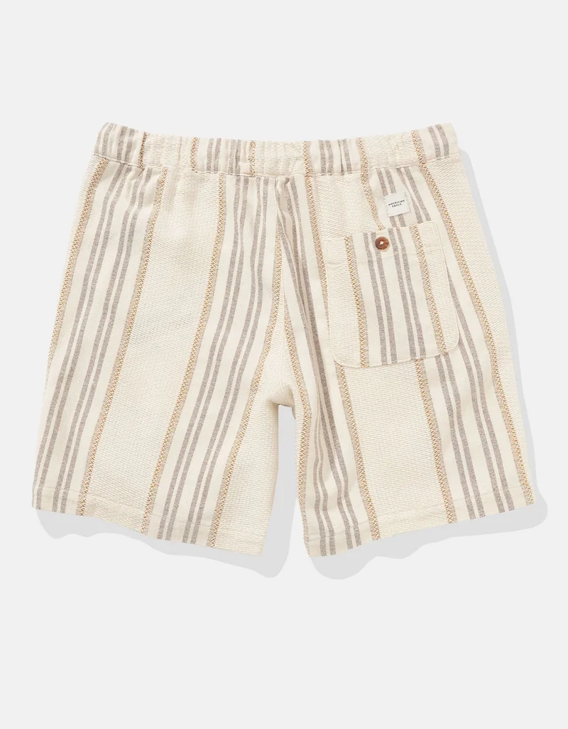 American Eagle AE Flex 8" Lived-In Linen-Blend Trekker Short