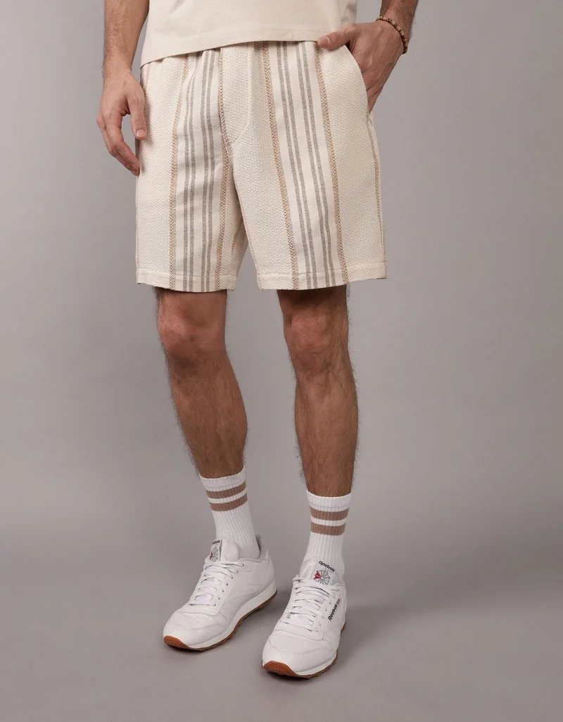 AE Flex 8" Lived-In Linen-Blend Trekker Short