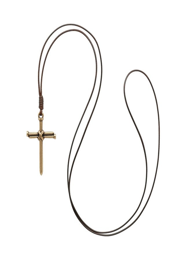 Intercession Nail Cross Necklace (Antique Gold) - Image 2
