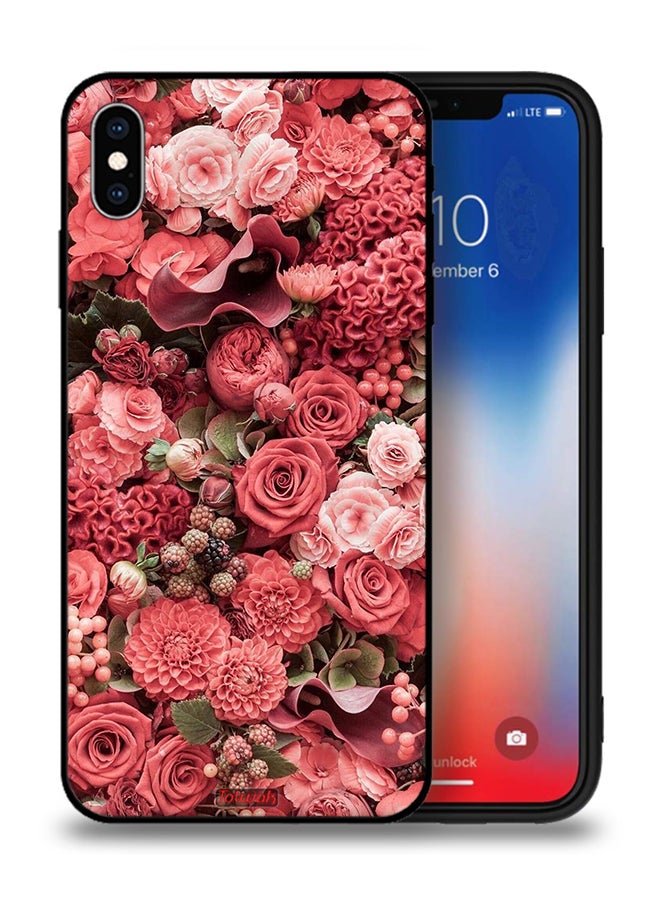 Tolwak Apple iPhone XS Protective Case Peach Roses - Image 1