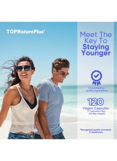 TOPNaturePlus NAD+ Supplement 1000 mg Pure Organic, Highest NAD+ Resveratrol Supplement Max Absorption for Energy and DNA Repair, Aging Defense, Brain Function Support, 120 Capsules  - Image 4