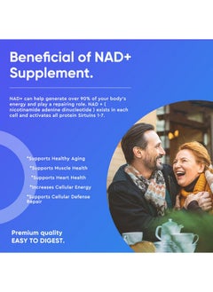 TOPNaturePlus NAD+ Supplement 1000 mg Pure Organic, Highest NAD+ Resveratrol Supplement Max Absorption for Energy and DNA Repair, Aging Defense, Brain Function Support, 120 Capsules  - Image 3