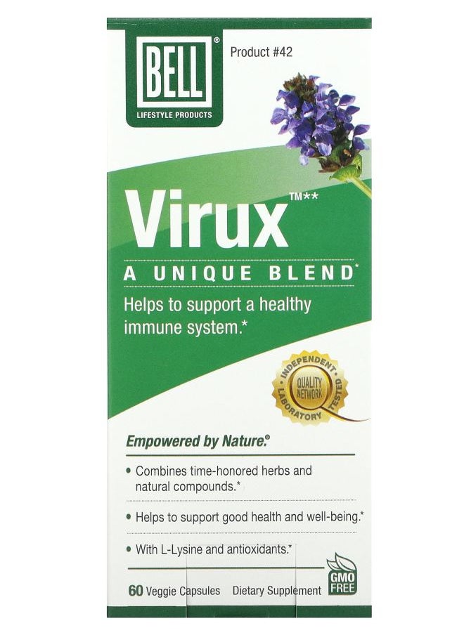 Bell Lifestyle Virux A Unique Blend 60 Veggie Capsules 