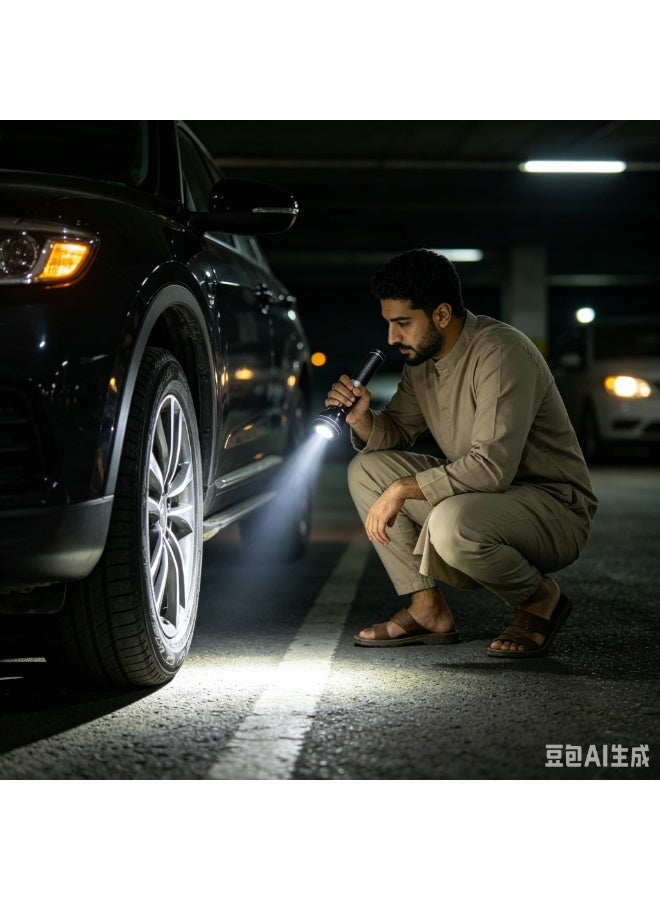 مصباح يدوي LED عالي الطاقة، شعاع فائق السطوع بعيد المدى، مقاوم للماء بمعيار IPX، مصنوع من سبائك الألومنيوم، مزود ببطارية ذات سعة كبيرة، مصباح محمول مقاوم للصدمات، مثالي للتخييم في الصحراء والمشي لمسافات طويلة وحالات الطوارئ، هدية مميزة للرجال والعائلة ومحبي الأنشطة الخارجية - Image 4