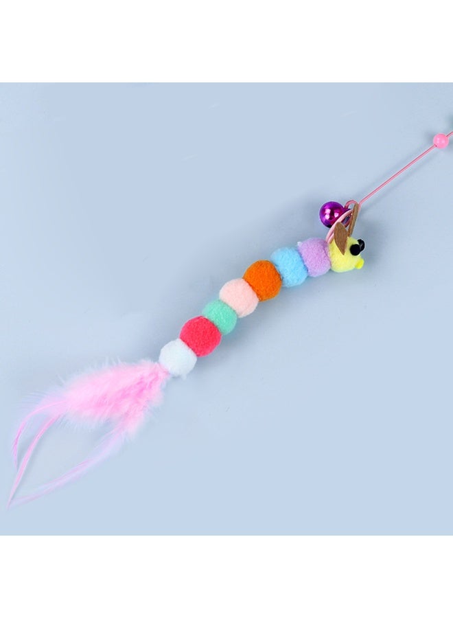 Interactive Cat Teaser Fishing Poles Bells Fish Design Engaging Cat Toys for Indoor Play and Exercise（Fur Ball） - Image 2