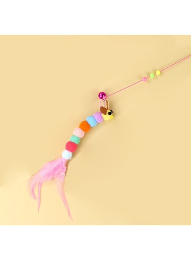 Interactive Cat Teaser Fishing Poles Bells Fish Design Engaging Cat Toys for Indoor Play and Exercise（Fur Ball） - Image 4