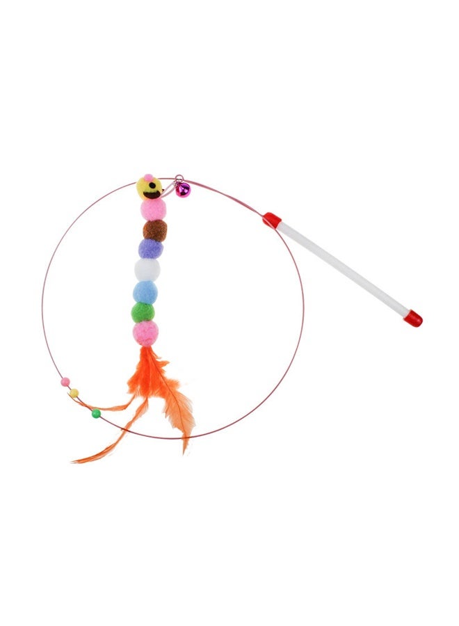 Interactive Cat Teaser Fishing Poles Bells Fish Design Engaging Cat Toys for Indoor Play and Exercise（Fur Ball） - Image 1