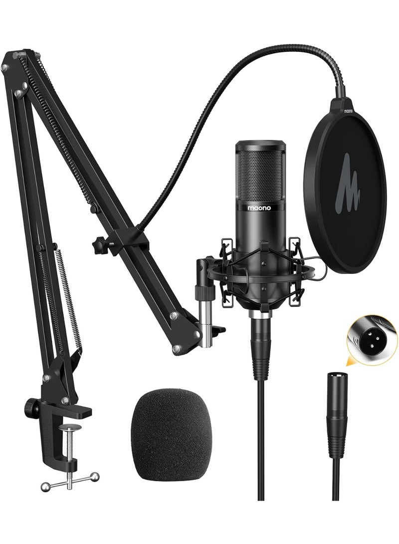 ماونو AU-PM320S ميكروفون استوديو مكثف XLR – تسجيل احترافي للبودكاست والبث والتعليق الصوتي - Image 1