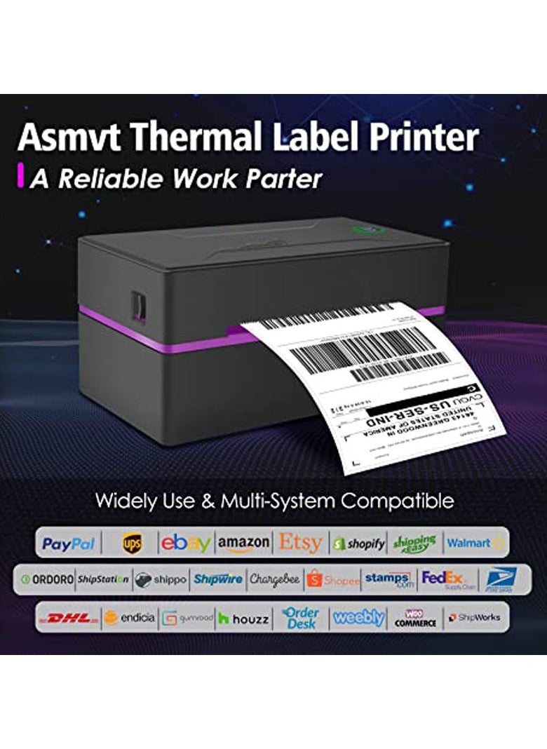 Generic High-Speed Bluetooth Thermal Label Printer - Easy to Use, Compatible with Windows & Mac, Ideal for Shipping Labels, Logistics, Office, Home & Warehouse, Supports Various Label Sizes, No Ink or Toner Required  - Image 4