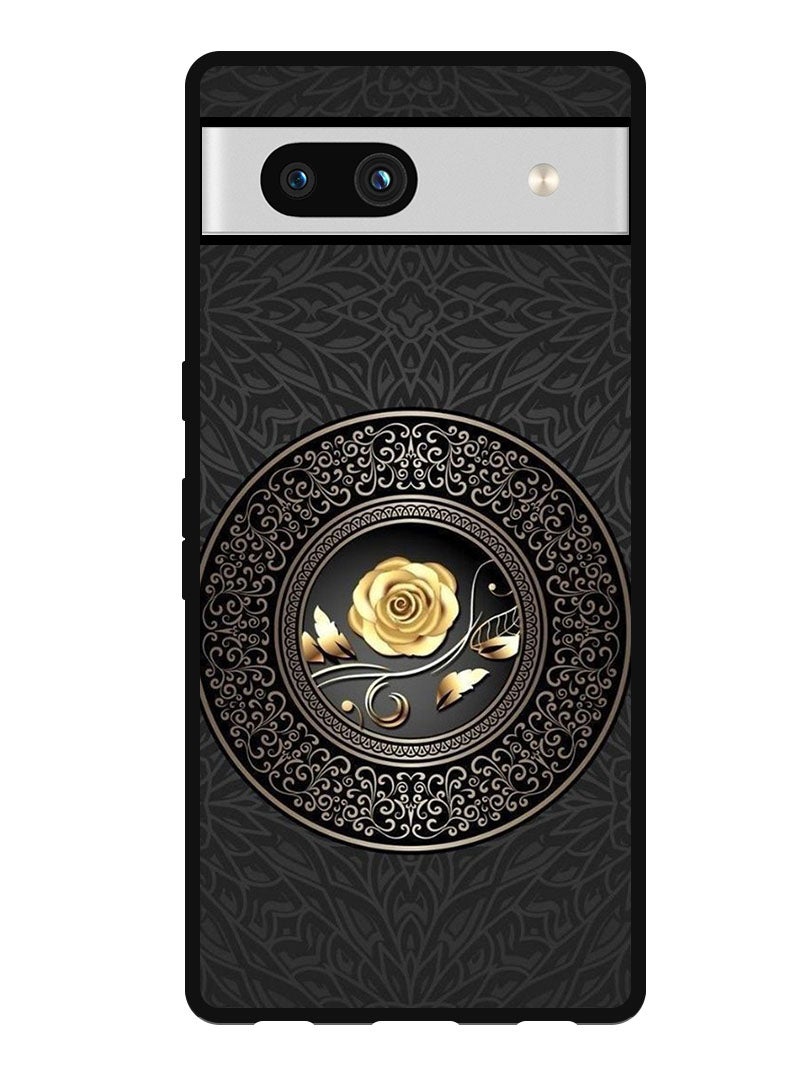 Theodor Protective Case Anti Scratch Shock Proof Bumper Cover For Google Pixel 7a Golden flower - Image 1