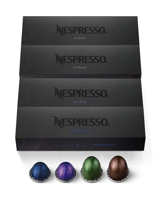 Nespresso Capsules Vertuo, Dark Assortment Variety Pack, Dark Roast Coffee & Espresso, 40-Count Coffee & Espresso Pods, Brews 7.8 oz. and 1.35oz. - Image 1