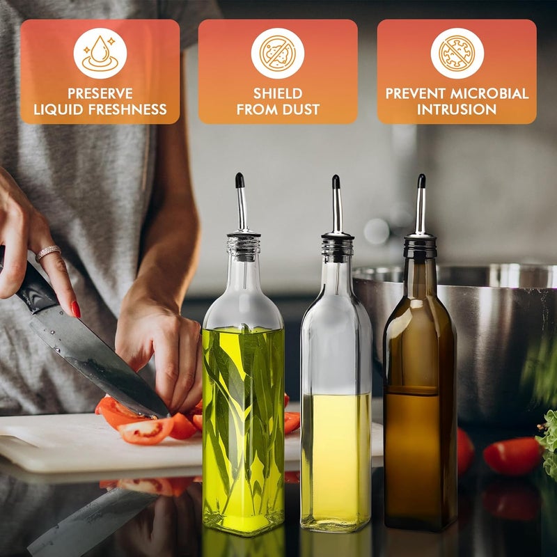 DIMROM 100 عبوة أغطية صب السائل - أغطية زجاجات السائل غطاء الغبار لصب الزجاجات غطاء صب النبيذ - صب السائل وأغطية غطاء صب أسود - Image 4