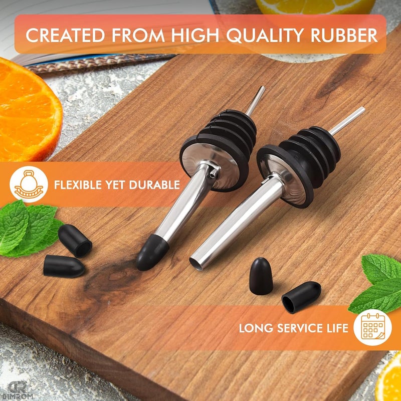 DIMROM 100 عبوة أغطية صب السائل - أغطية زجاجات السائل غطاء الغبار لصب الزجاجات غطاء صب النبيذ - صب السائل وأغطية غطاء صب أسود - Image 3