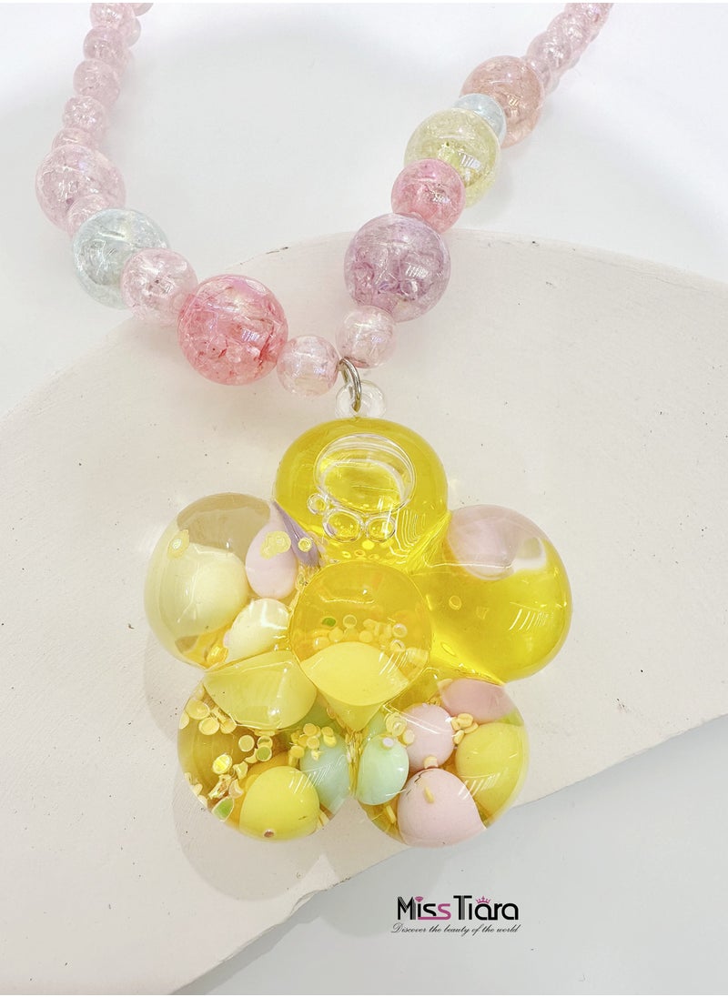 MissTiara 3 Set NEW Elegant Girls Jewelry Set Colorful Stretchy Beads Bracelets and Necklace Friendship Bracelets For Kids Girls Jewelry Party Favors  - Image 3
